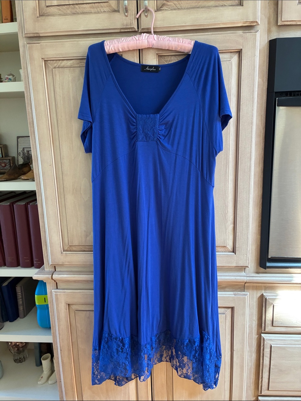 Royal Blue Lace-Trim dress